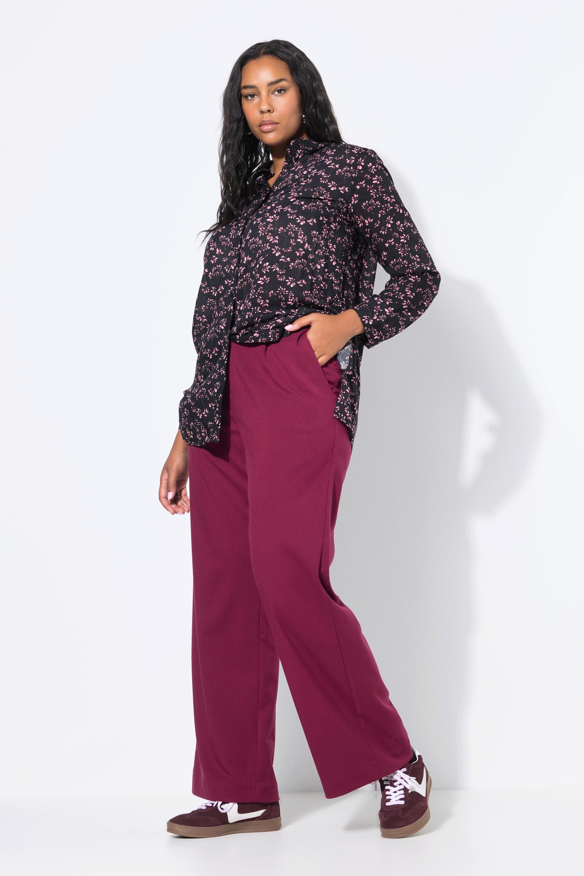 Studio Untold Wide Leg High Waist Hose teilelastischer Bund  