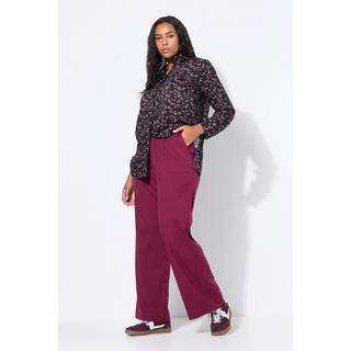 Studio Untold Wide Leg High Waist Hose teilelastischer Bund  