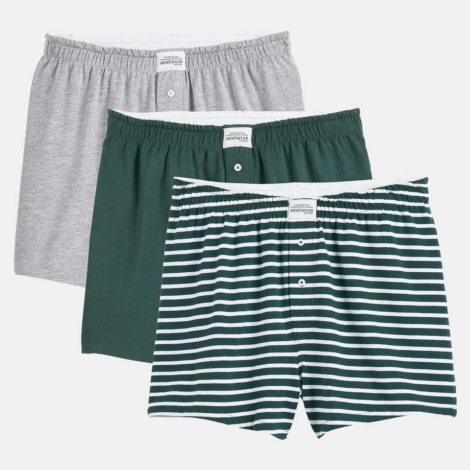 3er-Pack Jersey-Boxershorts: 1 x  einfarbig in marineblau