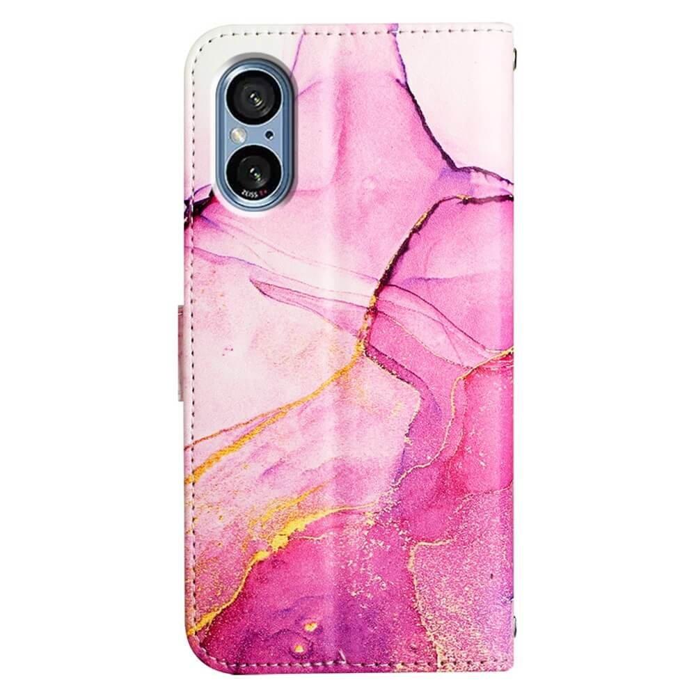 Cover-Discount  Sony Xperia 5 V - Etui Coque Avec Bandouliã¨Re Marble 