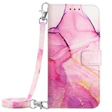 Sony Xperia 5 V - Etui Coque Avec Bandouliã¨Re Marble