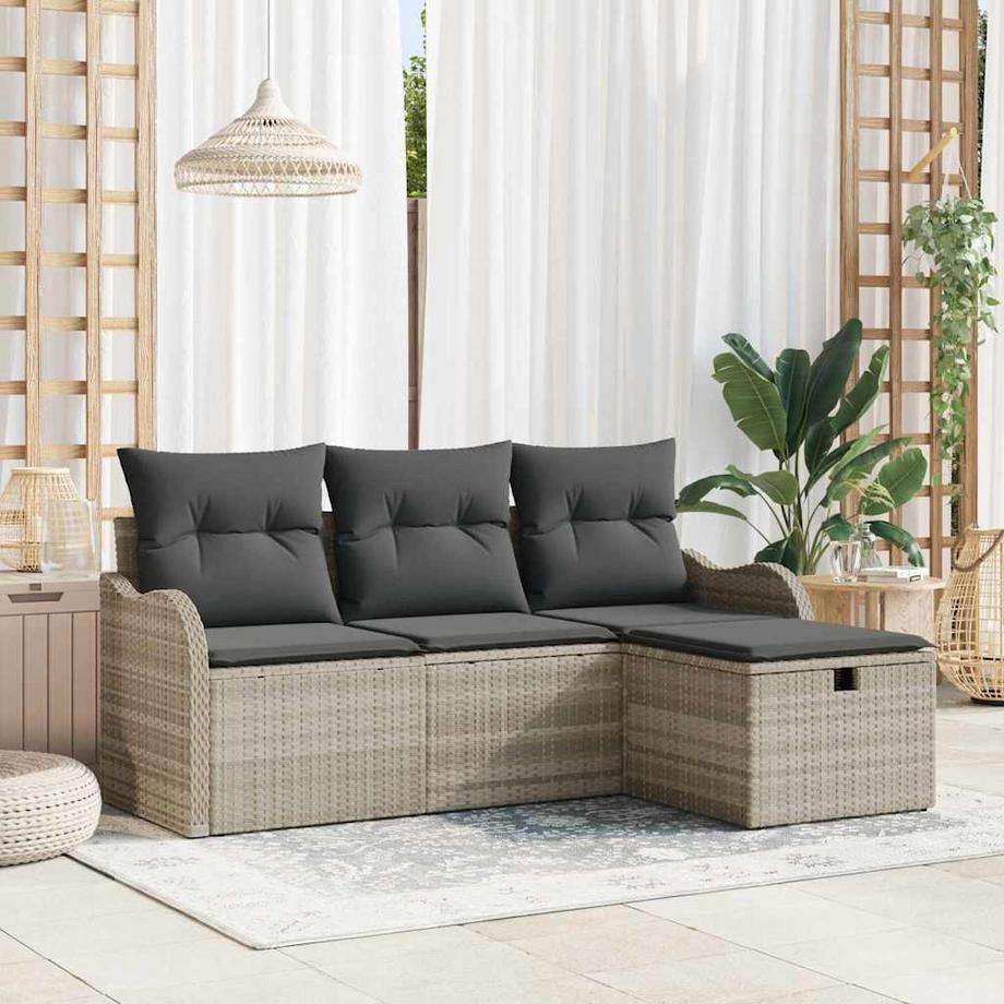 VidaXL Garten-sofa poly-rattan  
