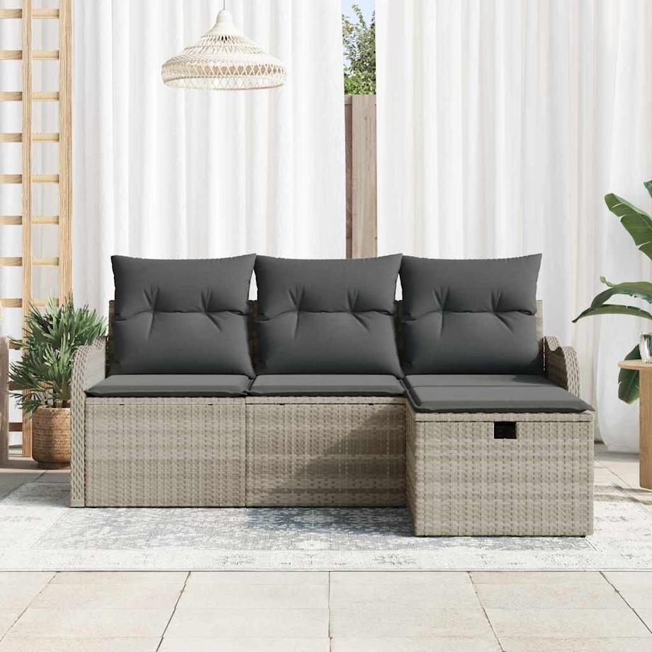 VidaXL Garten-sofa poly-rattan  