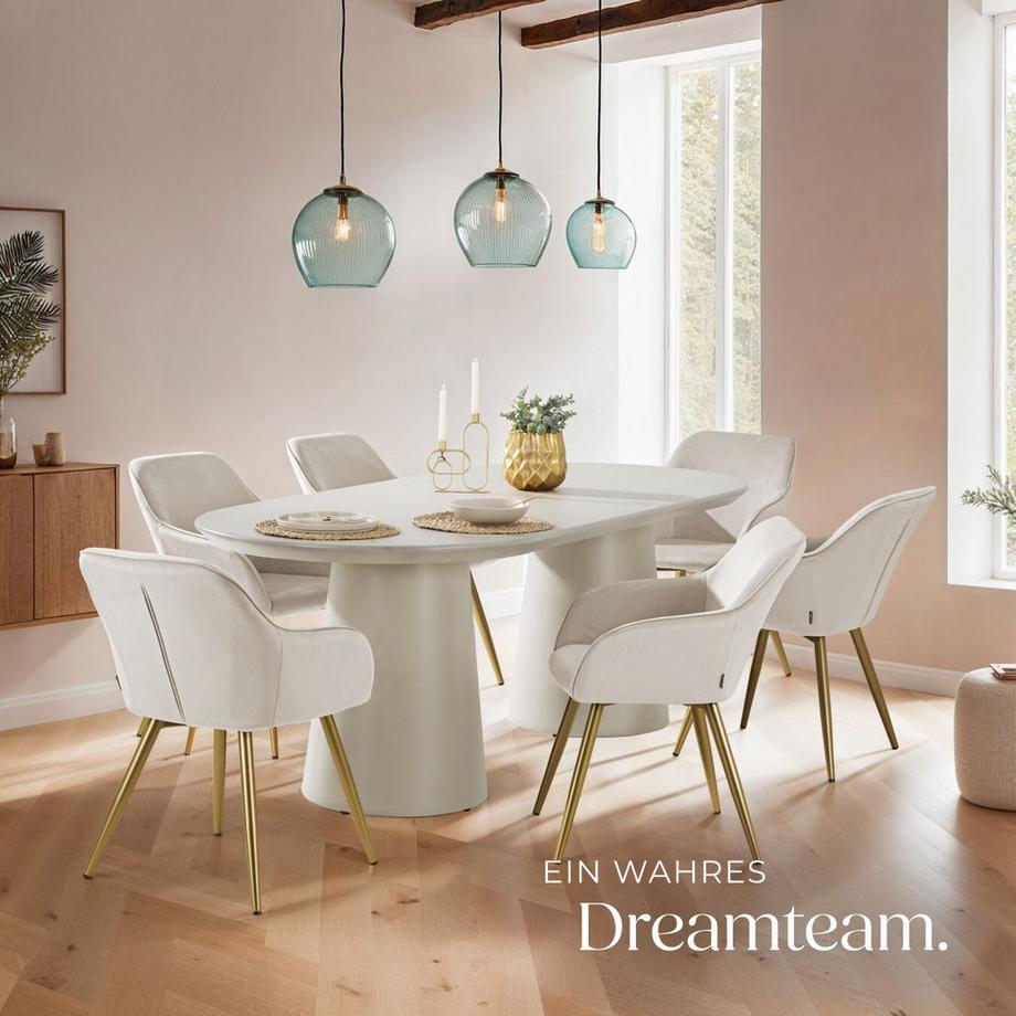 Tectake Sedia Marilyn imbottita, effetto velluto  