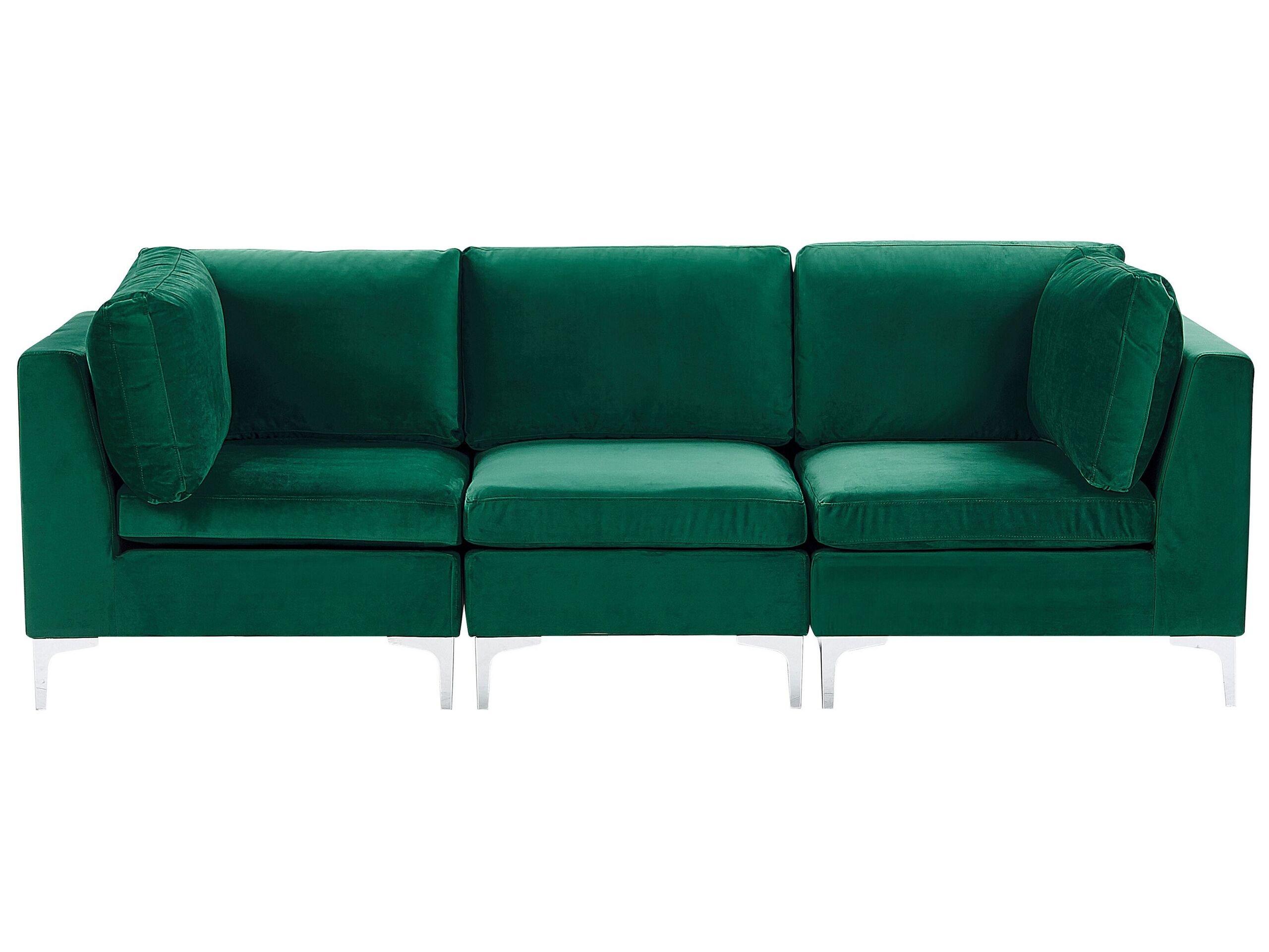 Beliani 3 Sitzer Sofa aus Samtstoff Modern EVJA  