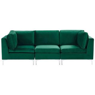 Beliani 3 Sitzer Sofa aus Samtstoff Modern EVJA  