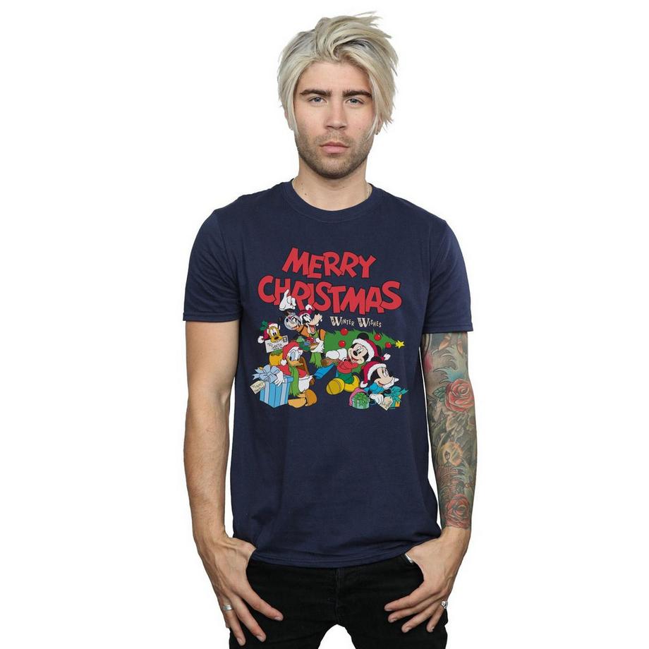 Disney Mickey Mouse And Friends Winter Wishes T-Shirt  
