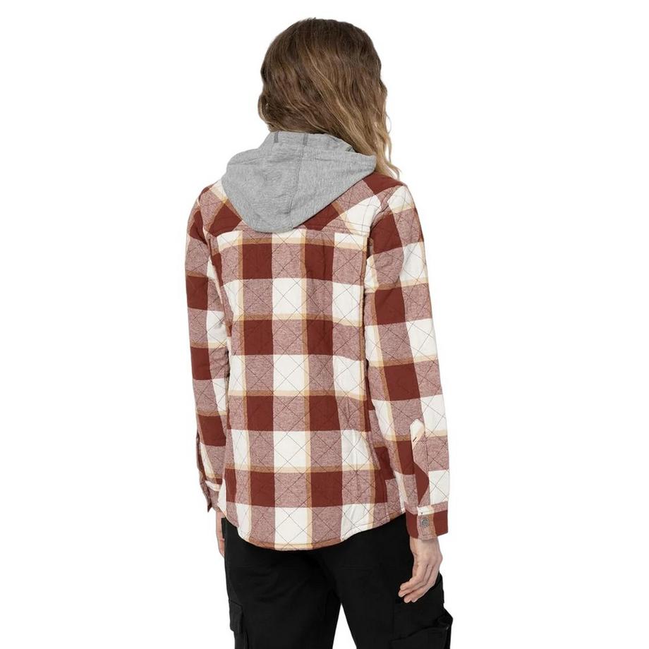 Dickies Giacca Camicia Trapuntata a Quadri con Cappuccio  