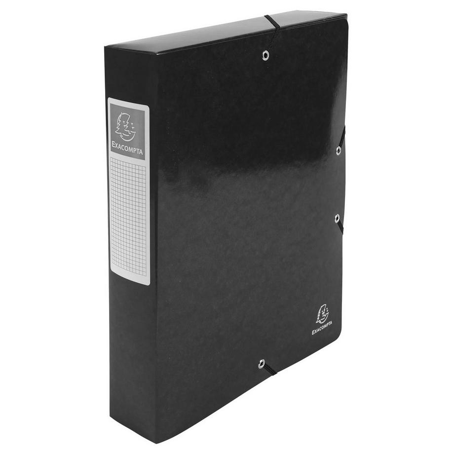 Exacompta Archivbox aus Colorspan-Karton 600g/qm, Rücken 60mm mit Etikett, 25x33cm für DIN A4 - Iderama - x 8  