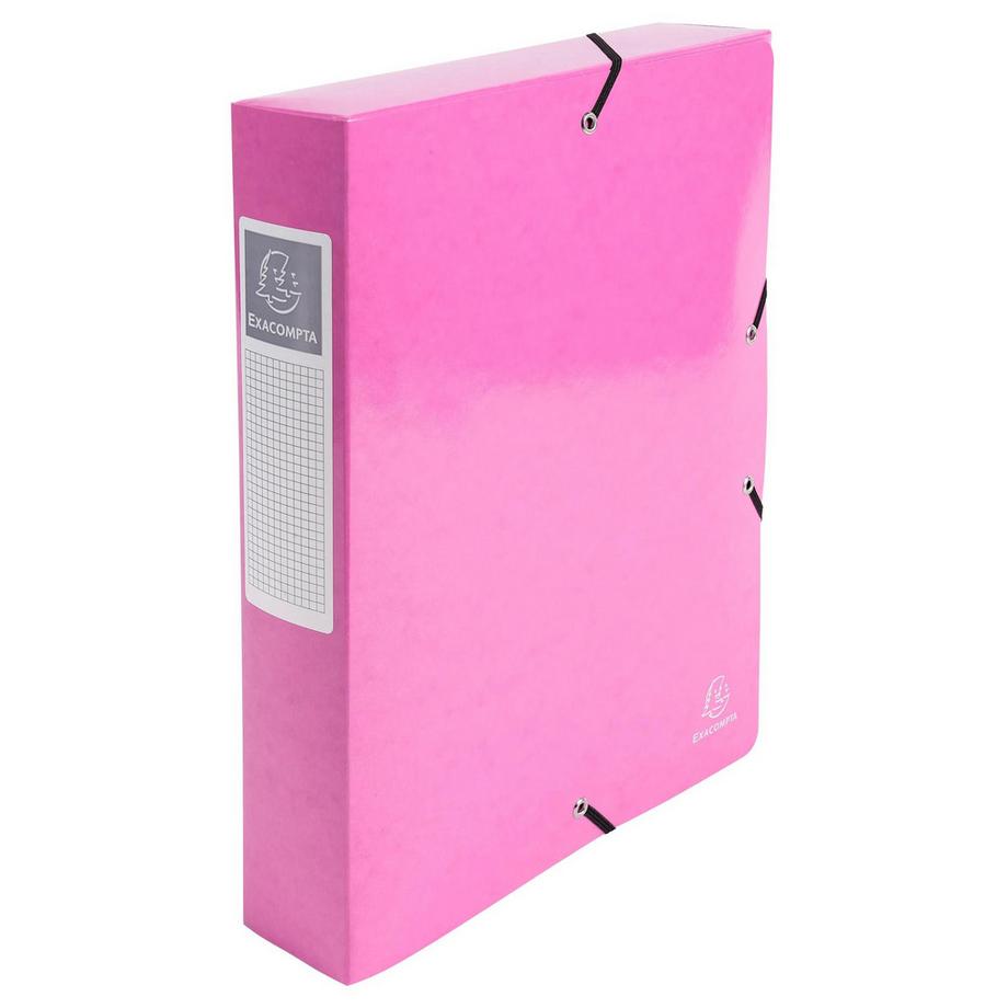 Exacompta Archivbox aus Colorspan-Karton 600g/qm, Rücken 60mm mit Etikett, 25x33cm für DIN A4 - Iderama - x 8  