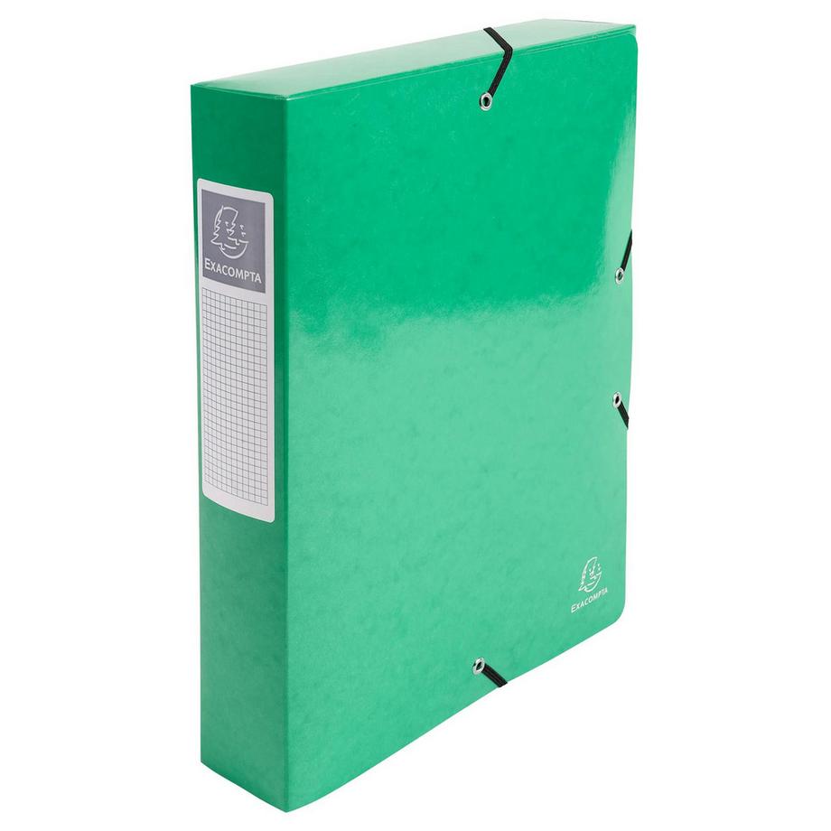 Exacompta Archivbox aus Colorspan-Karton 600g/qm, Rücken 60mm mit Etikett, 25x33cm für DIN A4 - Iderama - x 8  