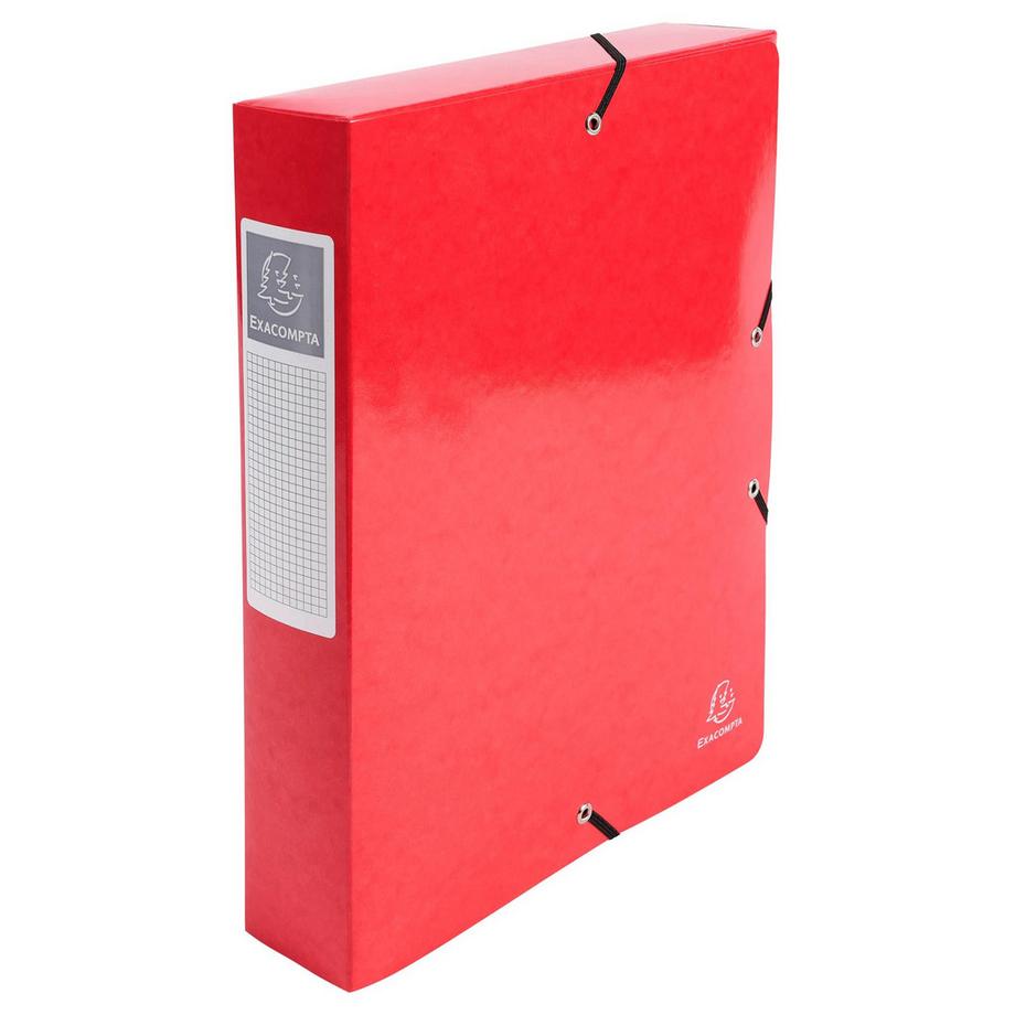 Exacompta Archivbox aus Colorspan-Karton 600g/qm, Rücken 60mm mit Etikett, 25x33cm für DIN A4 - Iderama - x 8  