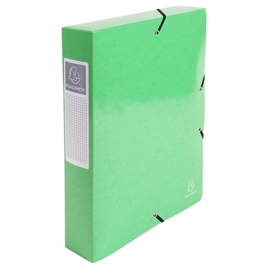 Exacompta Archivbox aus Colorspan-Karton 600g/qm, Rücken 60mm mit Etikett, 25x33cm für DIN A4 - Iderama - x 8  