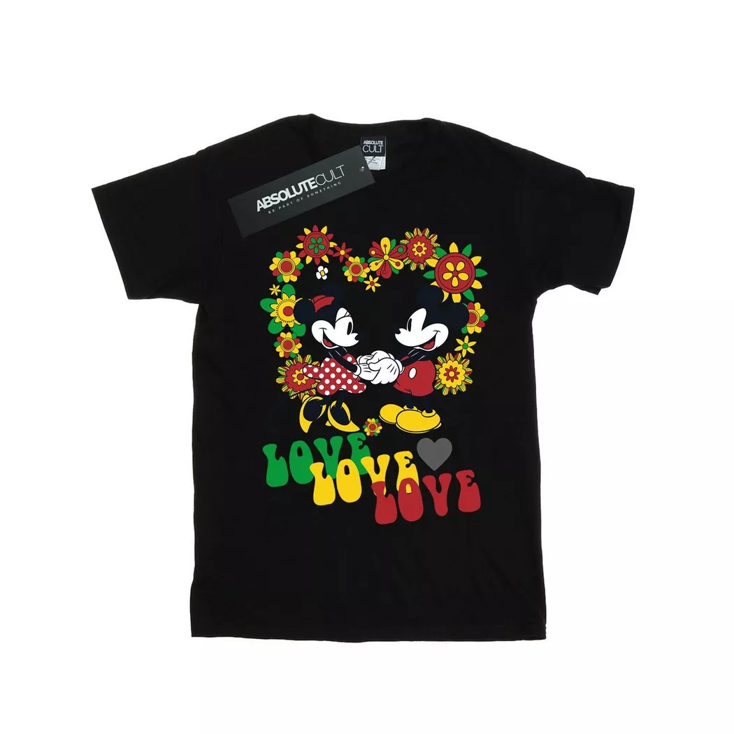 Disney - Hippie Love TShirt, für Damen, Schwarz, Größe S