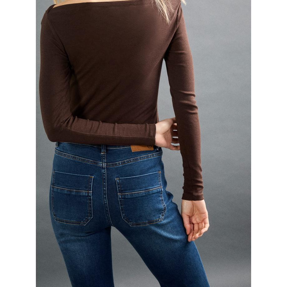 APRICOT Jean évasé Lulu avec ceinture-écharpe  