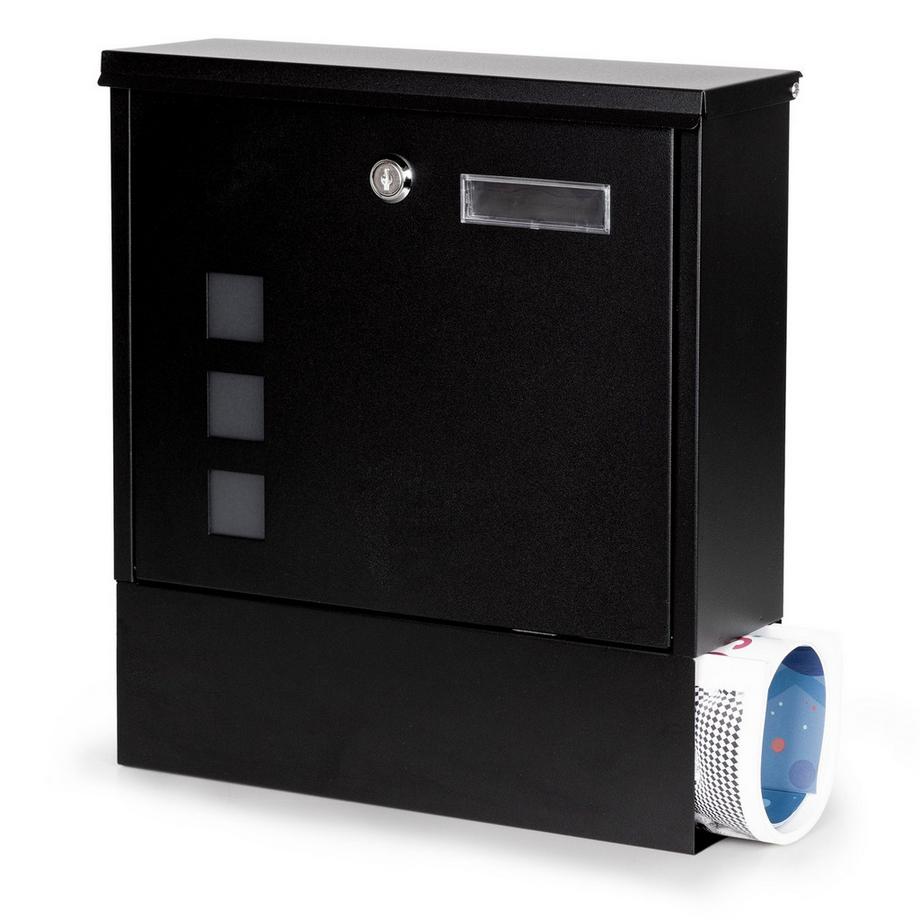 B2X  Stahlbriefkasten Briefkasten mit Schloss 