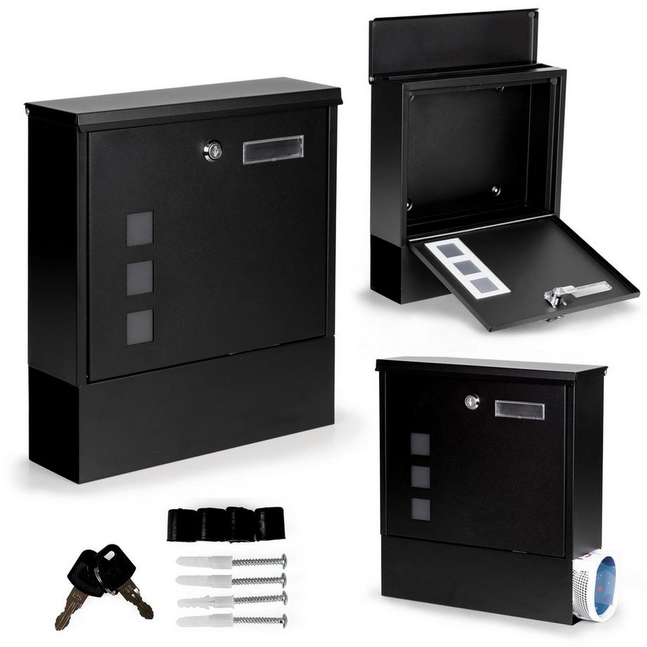 B2X  Stahlbriefkasten Briefkasten mit Schloss 