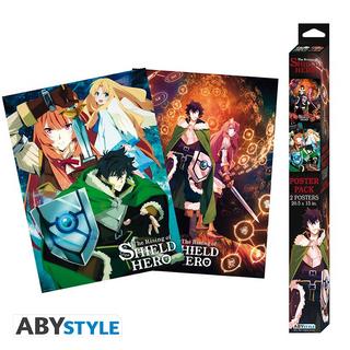 Abystyle  Poster - Pack de 2 - Shield Hero - Groupe & Duo 