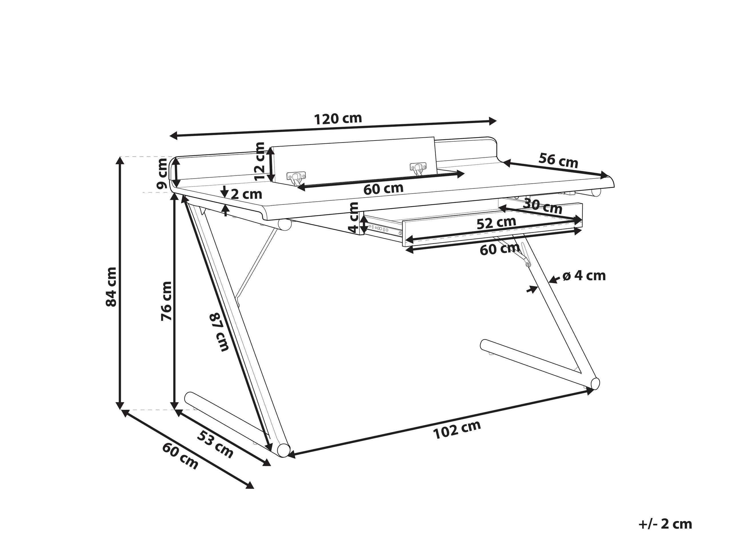 Beliani Schreibtisch aus MDF-Platte Modern FOCUS  