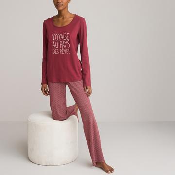 Pyjama mit langen Ärmeln aus Baumwoll-Jersey