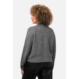 Ulla Popken  Cardigan con scollo a V, abbottonatura e maniche raglan 