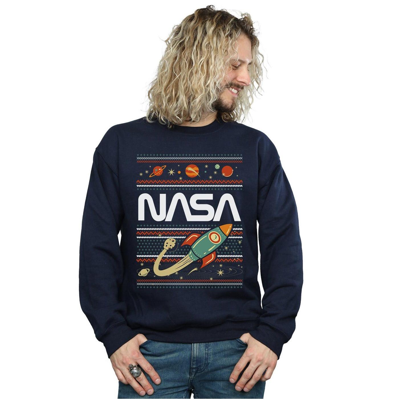 Nasa Christmas Rocket Sweatshirt  
