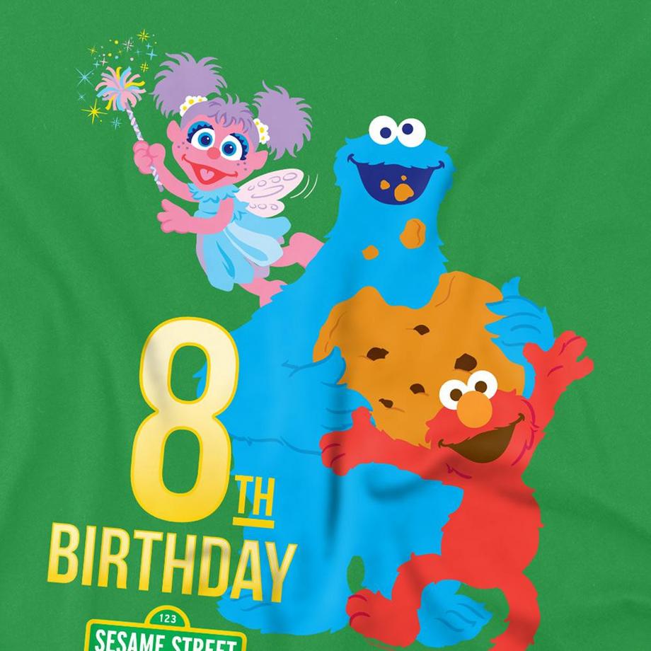 Sesame Street Maglietta 8° Compleanno  