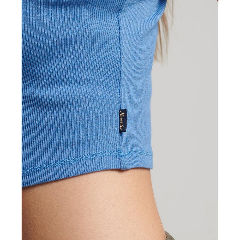 Superdry Débardeur Côtelé Liseré Dentelle  