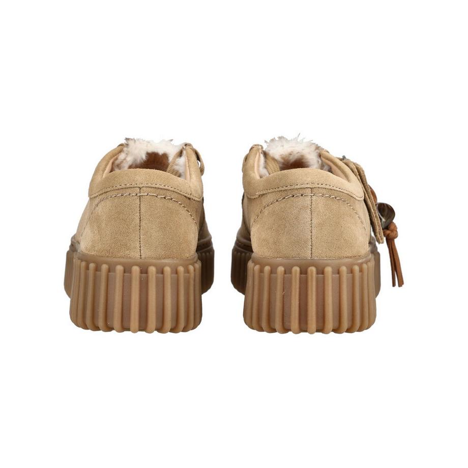 Clarks Derbies en cuir velours à plateforme avec détail en fausse fourrure  