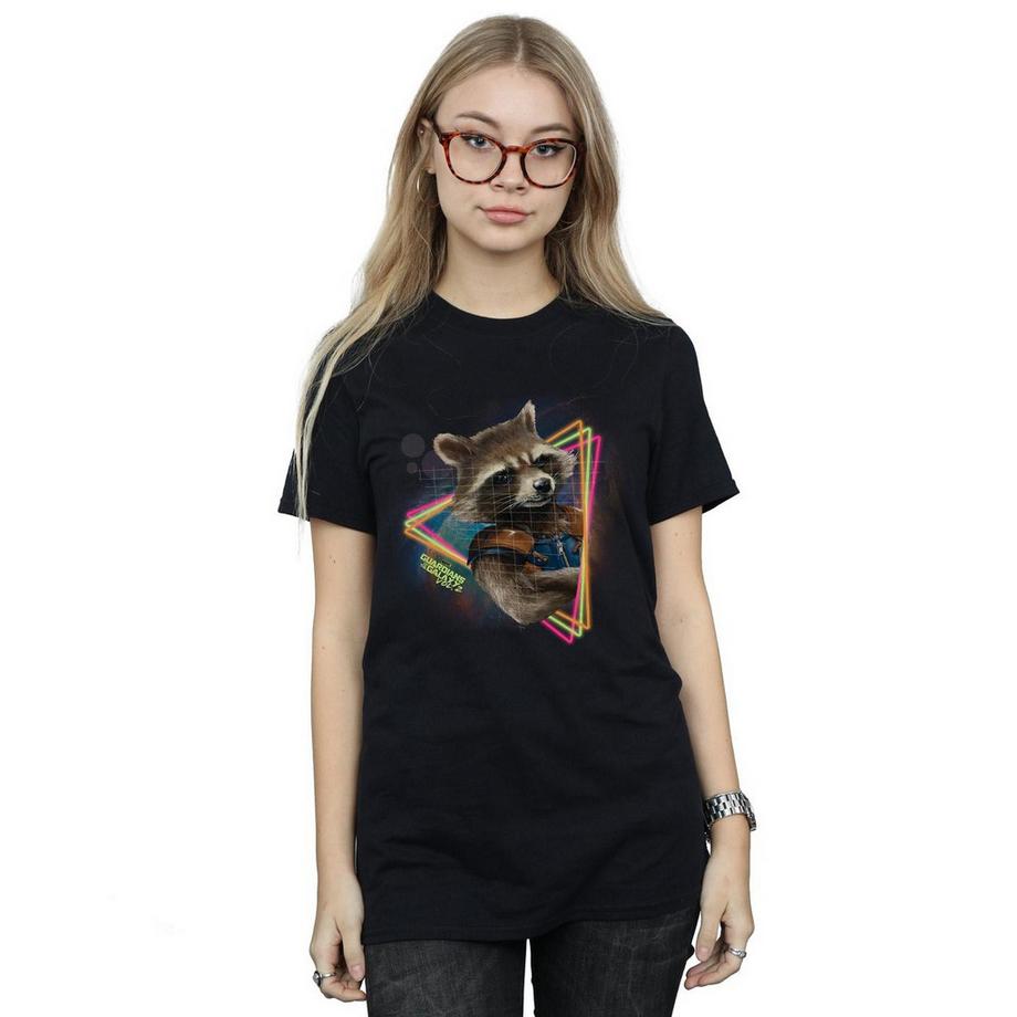 MARVEL Guardians Of The Galaxy Rocket Raccoon Neon Dreieck T-Shirt  