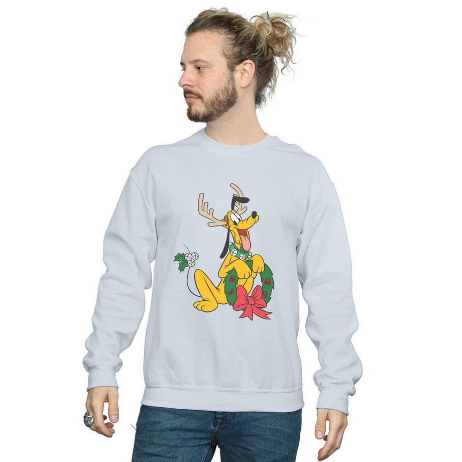 Disney Pluto Natale Corna di Renna Felpa  