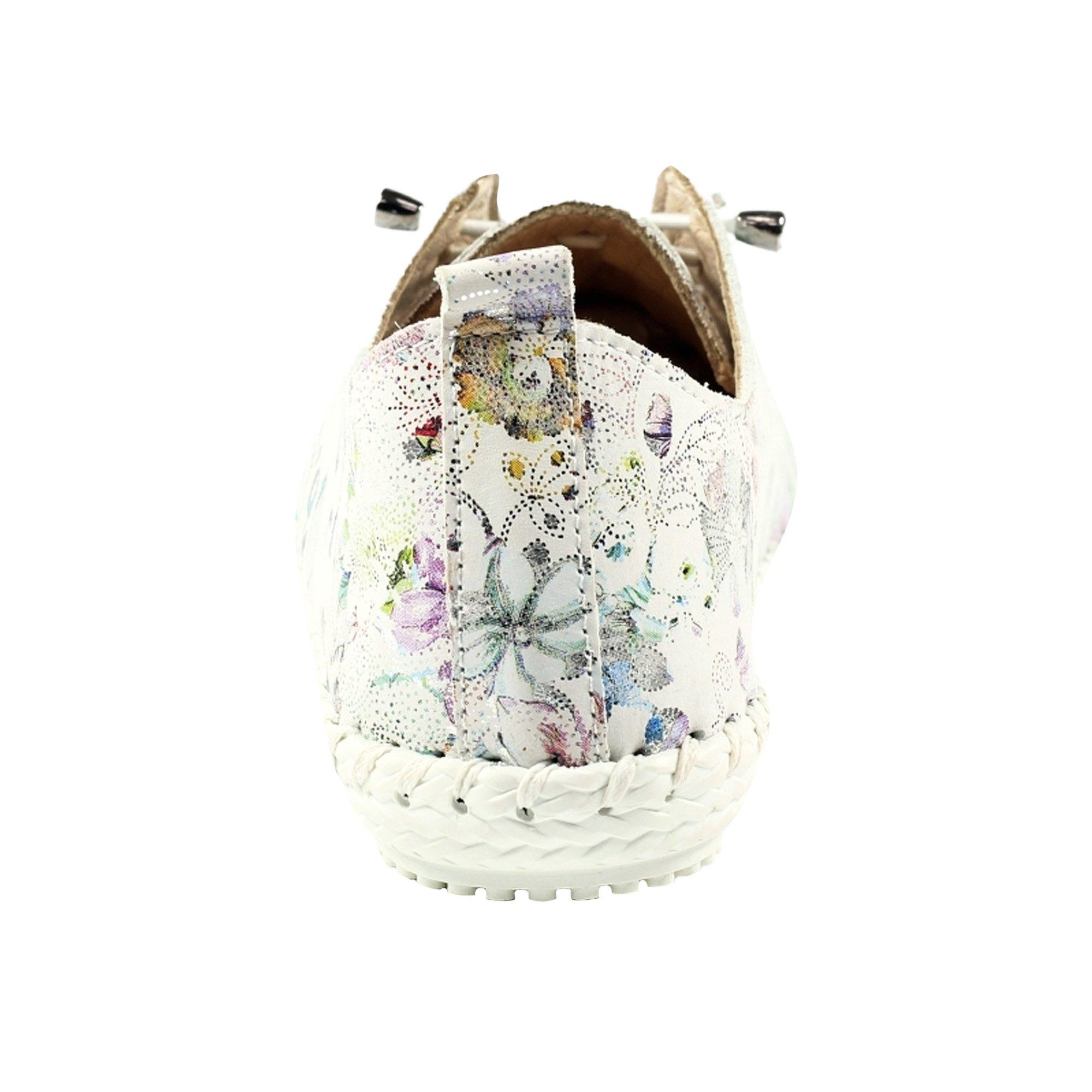 Lunar  Leinenschuhe Exbury, Floral, Leder 