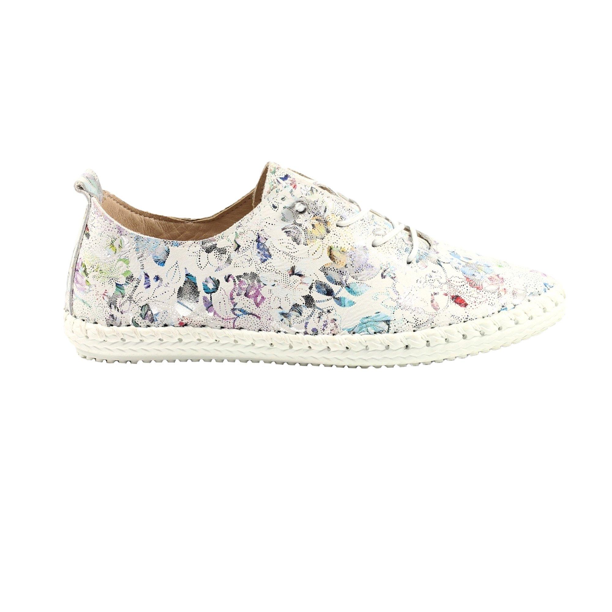 Lunar  Leinenschuhe Exbury, Floral, Leder 