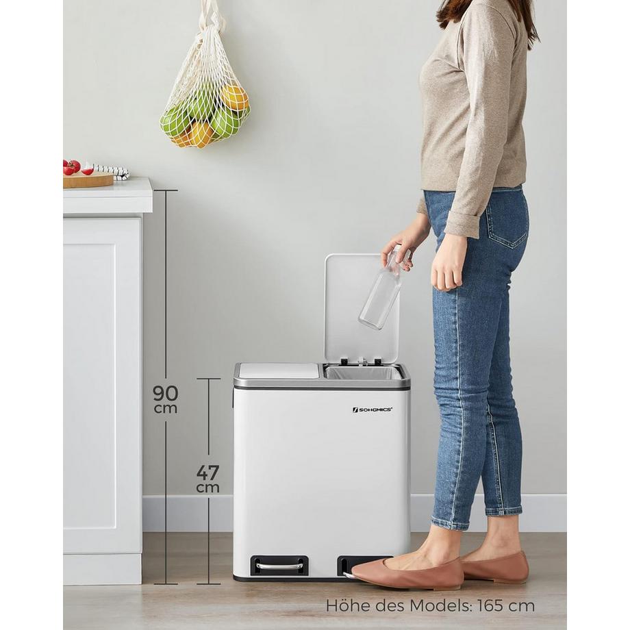 Songmics Système de tri pour poubelle de cuisine Softclose  