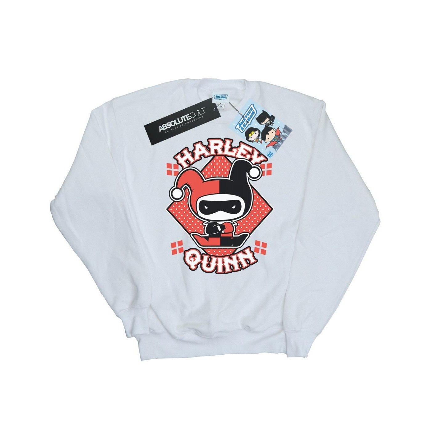 DC COMICS  Chibi Harley Quinn Badge Sweatshirt 