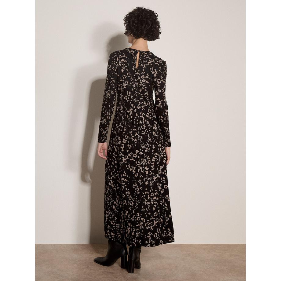 APRICOT Abito lungo in jersey con stampa leopardo  