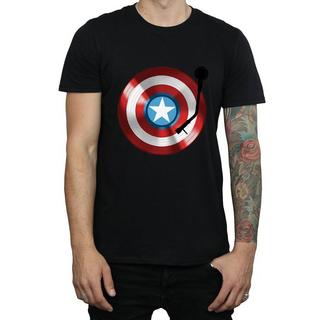 MARVEL  Tshirt CAPTAIN AMERICA TURNTABLE 