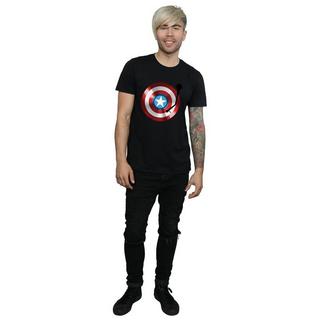 MARVEL  Tshirt CAPTAIN AMERICA TURNTABLE 