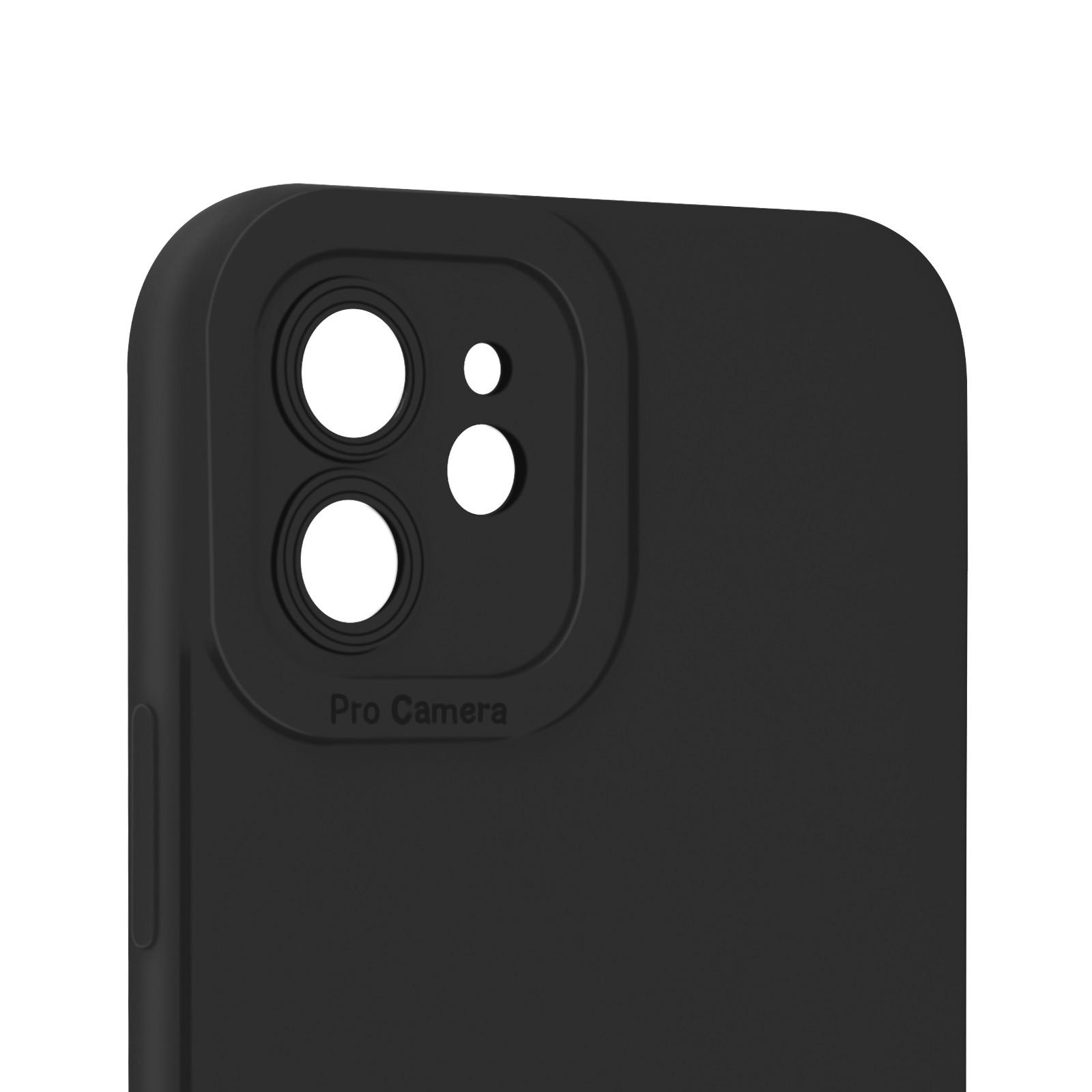Avizar  Coque iPhone 12 Souple Mat Noir 