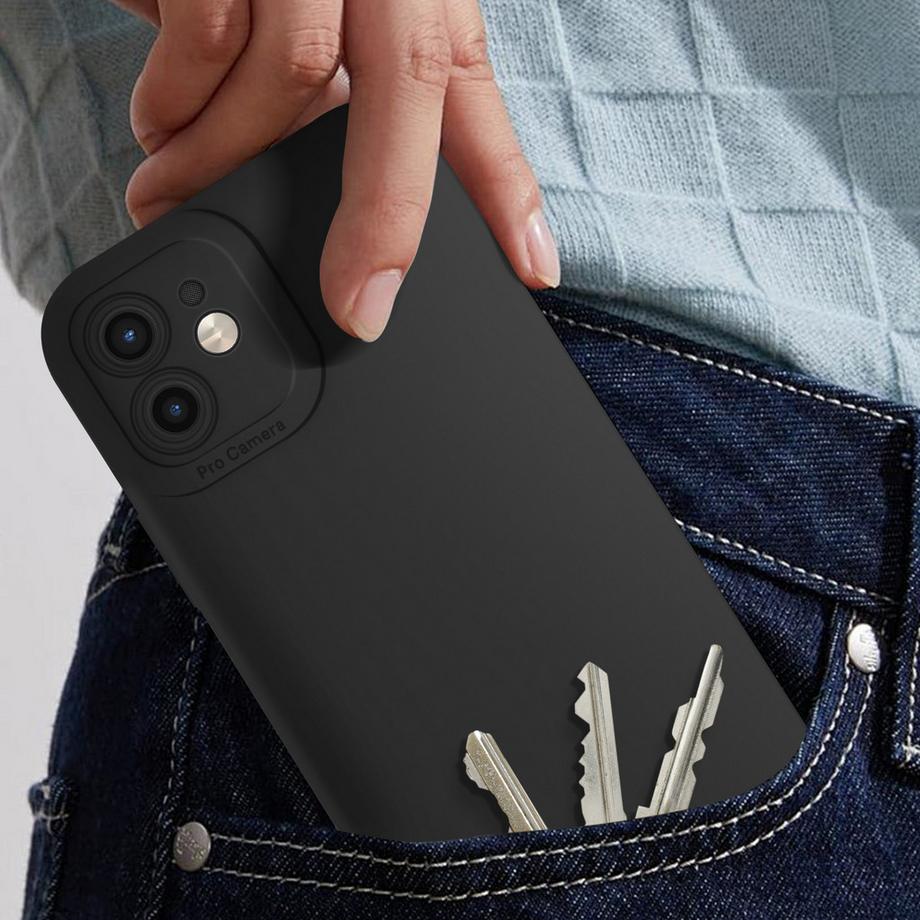 Avizar  Cover iPhone 12 opaca nera 