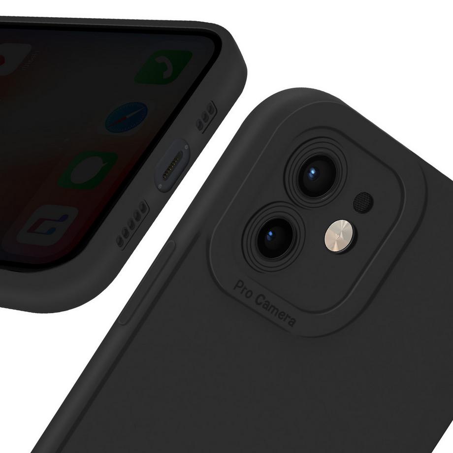 Avizar  Cover iPhone 12 opaca nera 