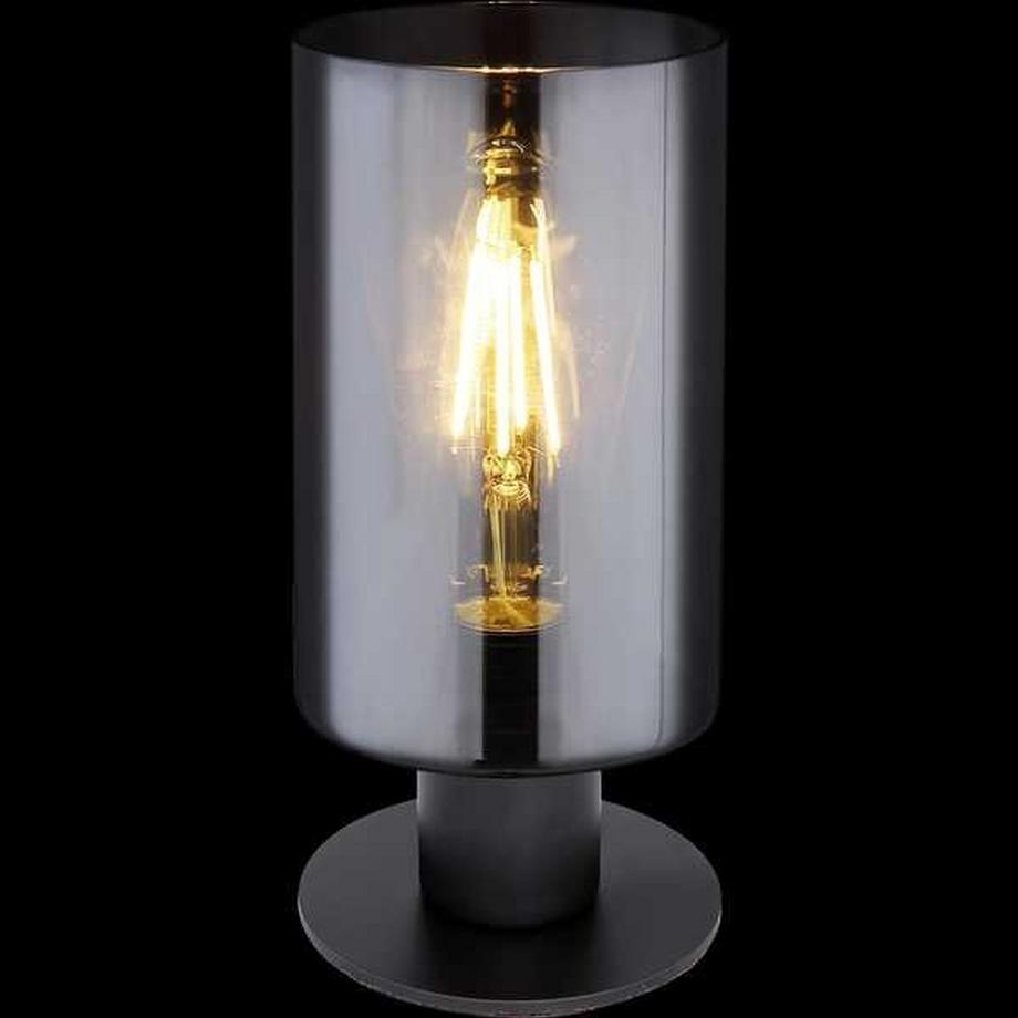 mutoni Lampada da tavolo Hadera metallo nero opaco 1xE27  