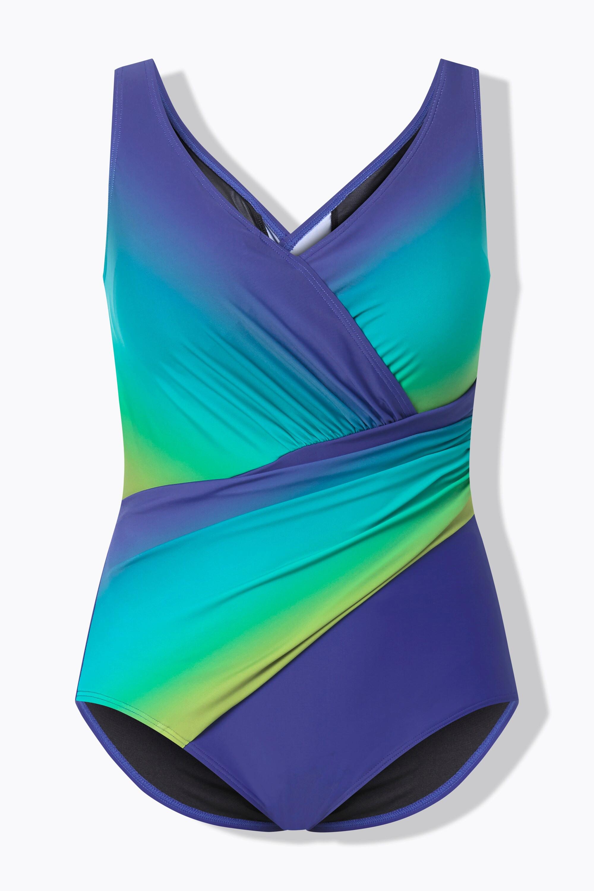 Ulla Popken Badeanzug Drapierung Farbverlauf Softcups Recycelt  