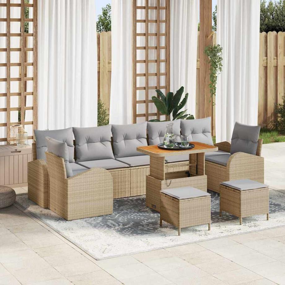VidaXL Garten-sofa-set poly-rattan  