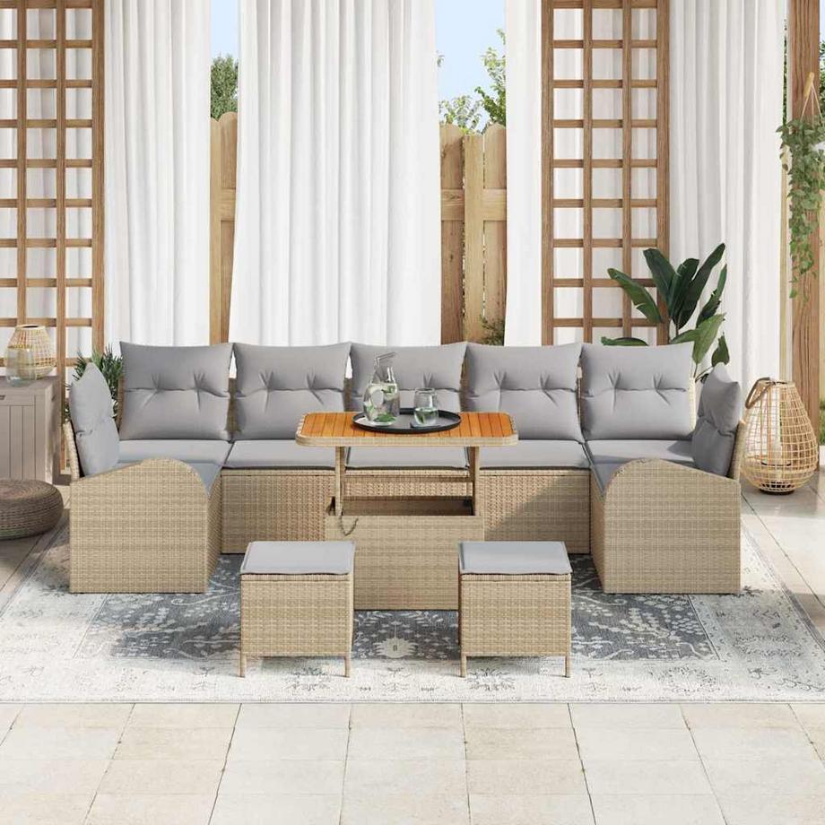 VidaXL Garten-sofa-set poly-rattan  