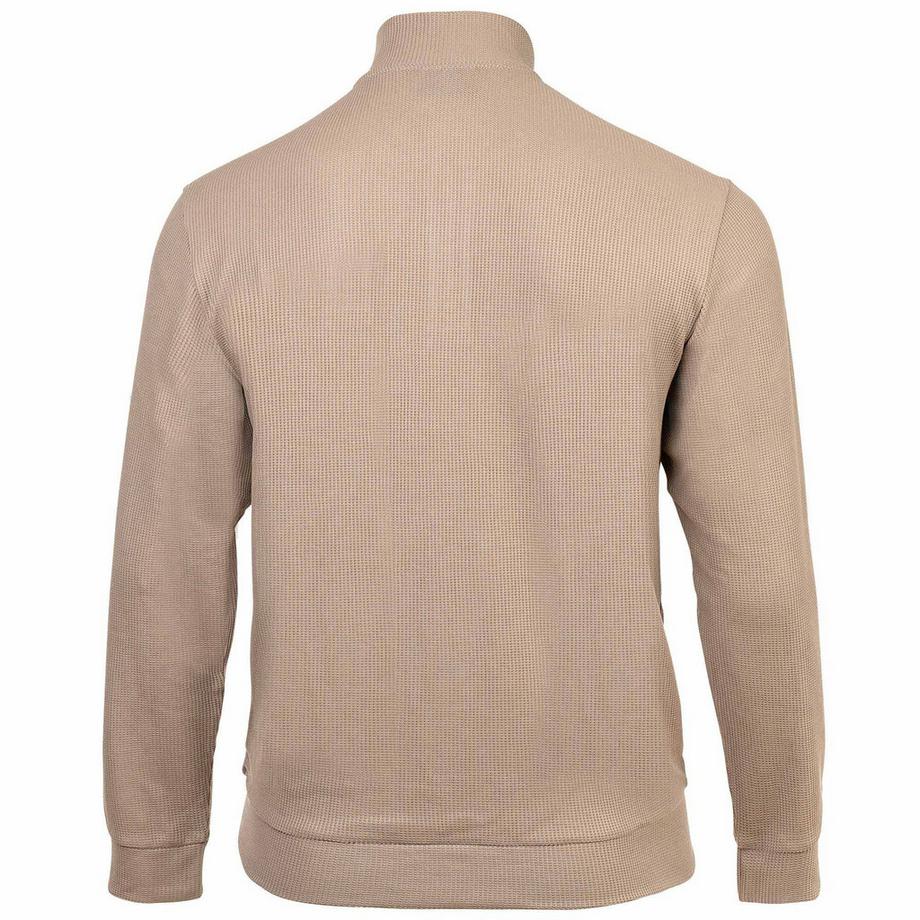 EMPORIO ARMANI Sweat-shirt Waffle Terry avec demi-zip  