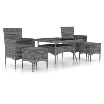 Garten-essgruppe poly-rattan