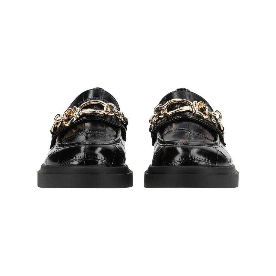 STEVE MADDEN Krokodilprint Loafer mit Kettenapplikation  