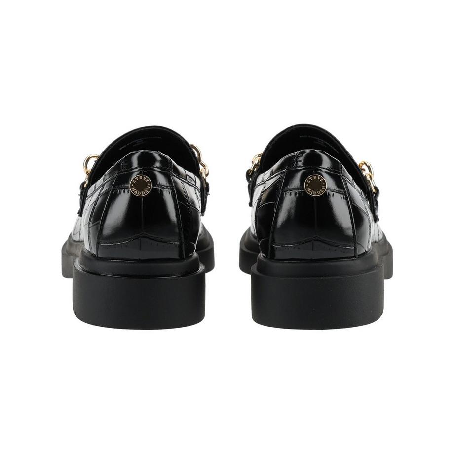 STEVE MADDEN Krokodilprint Loafer mit Kettenapplikation  