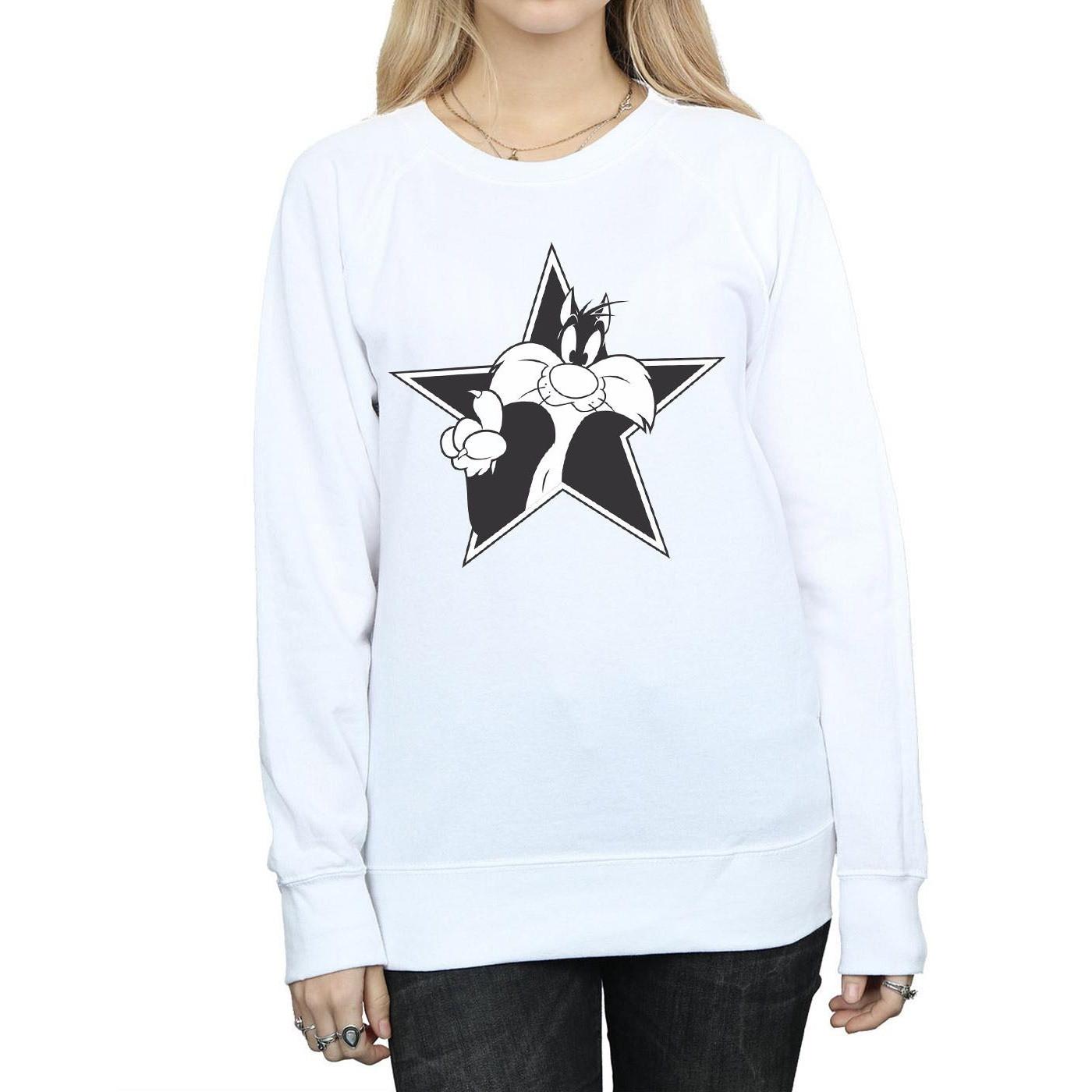 LOONEY TUNES  Sylvester Mono Star Sweatshirt 